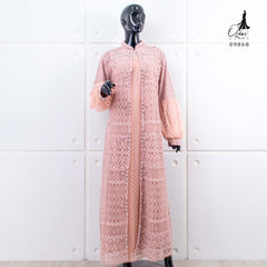 GAMIS OZIAS BROKAT ARABELLA 09868 LD 105 & LD 120 I Gamis Wanita cantik I Fashion Muslim Panjang Santai 2XL