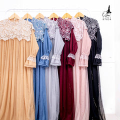 GAMIS OZIAS CHANTILY 07034 LD 105 I Gamis Kondangan Wanita I Gamis Fashion Casual