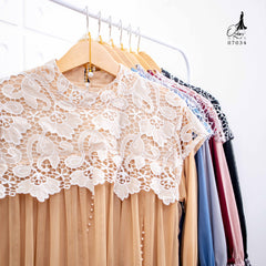 GAMIS OZIAS CHANTILY 07034 LD 105 I Gamis Kondangan Wanita I Gamis Fashion Casual