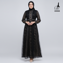 GAMIS OZIAS BROKAT 09569 LD 105 120 140 I Gamis Brokat Premium I Gamis Mewah