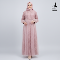 GAMIS OZIAS BROKAT 09569 LD 105 120 140 I Gamis Brokat Premium I Gamis Mewah