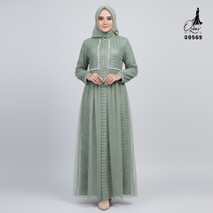 GAMIS OZIAS BROKAT 09569 LD 105 120 140 I Gamis Brokat Premium I Gamis Mewah