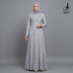 GAMIS OZIAS BROKAT IMPORT 09773 LD 105 I Gamis Fashion Remaja I Gamis Kondangan Dewasa