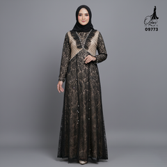 GAMIS OZIAS BROKAT IMPORT 09773 LD 105 I Gamis Fashion Remaja I Gamis Kondangan Dewasa