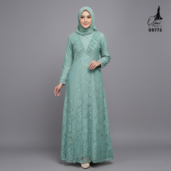 GAMIS OZIAS BROKAT IMPORT 09773 LD 105 I Gamis Fashion Remaja I Gamis Kondangan Dewasa