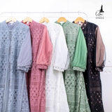 GAMIS OZIAS BROKAT FIMELA 09804 I Fashion Muslimah Hijab I Gamis Kondangan Simpel Nyaman Panjang Santai Dress