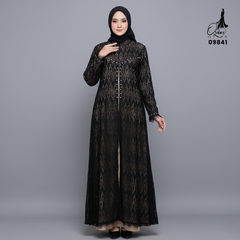 GAMIS OZIAS BROKAT ARYGLIE 09841 LD 105 I Gamis Pesta Kondangan I Gamis Import Muslim Nyaman