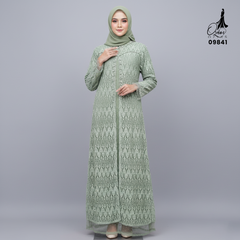 GAMIS OZIAS BROKAT ARYGLIE 09841 LD 105 I Gamis Pesta Kondangan I Gamis Import Muslim Nyaman