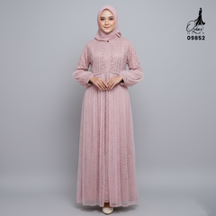 GAMIS OZIAS BROKAT KAGURA 09852 LD 105 dan LD 120 I Gamis Brisemade Muslimah I Dress Home Busui Friendly Nyaman Panjang