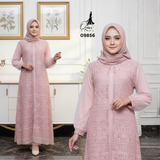 GAMIS OZIAS BROKAT KAGURA 09856 LD 105 & 120 I Gamis Kondangan Cantik I Gamis Pesta Nyaman Panjang Muslim Santai