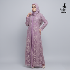 GAMIS OZIAS BROKAT HARUKA 3D 09870 I Gamis Ibu Dan Anak I Gamis Simpel Nyaman Panjang Muslim Dress