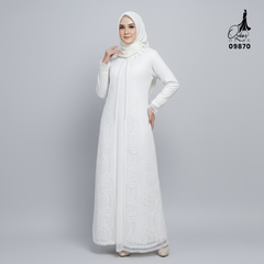 GAMIS OZIAS BROKAT HARUKA 3D 09870 I Gamis Ibu Dan Anak I Gamis Simpel Nyaman Panjang Muslim Dress