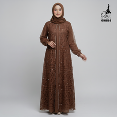 GAMIS OZIAS BROKAT FIMELA JUMBO 09884 LD 105 140 150 I Gamis Jumbo Muslimah I Gamis Formal I Jumbo 4XL 5XL