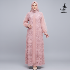 GAMIS OZIAS BROKAT FIMELA JUMBO 09884 LD 105 140 150 I Gamis Jumbo Muslimah I Gamis Formal I Jumbo 4XL 5XL