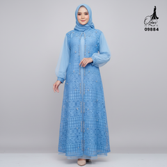 GAMIS OZIAS BROKAT FIMELA JUMBO 09884 LD 105 140 150 I Gamis Jumbo Muslimah I Gamis Formal I Jumbo 4XL 5XL