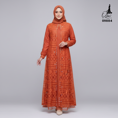 GAMIS OZIAS BROKAT FIMELA JUMBO 09884 LD 105 140 150 I Gamis Jumbo Muslimah I Gamis Formal I Jumbo 4XL 5XL