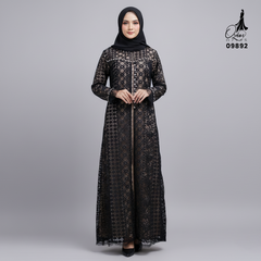 GAMIS OZIAS FIMELA JUMBO 09892 LD 80 95 105 120 140 I Gamis Ibu dan Anak I Gamis Pesta Kondangan I Gamis Import Brokat I Jumbo 2XL 4XL