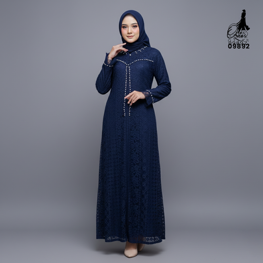 GAMIS OZIAS FIMELA JUMBO 09892 LD 80 95 105 120 140 I Gamis Ibu dan Anak I Gamis Pesta Kondangan I Gamis Import Brokat I Jumbo 2XL 4XL