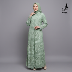 GAMIS OZIAS FIMELA JUMBO 09892 LD 80 95 105 120 140 I Gamis Ibu dan Anak I Gamis Pesta Kondangan I Gamis Import Brokat I Jumbo 2XL 4XL