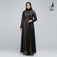 GAMIS INAYA BALIYA OZIAS 09901 I Gamis Pesta kondangan I Hijab Fashion I Jumbo LD 105 LD 120 LD 140 I Dress Mewah Brokat