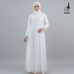 GAMIS INAYA BALIYA OZIAS 09901 I Gamis Pesta kondangan I Hijab Fashion I Jumbo LD 105 LD 120 LD 140 I Dress Mewah Brokat