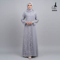 GAMIS INAYA ALICE OZIKO PREMIUM 09909 I Gamis Pesta Remaja I Fashion Muslimah Dress I Jumbo 2XL 4XL Nyaman Panjang Santai Dewasa