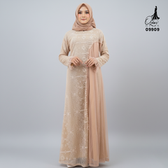 GAMIS INAYA ALICE OZIKO PREMIUM 09909 I Gamis Pesta Remaja I Fashion Muslimah Dress I Jumbo 2XL 4XL Nyaman Panjang Santai Dewasa