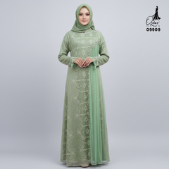 GAMIS INAYA ALICE OZIKO PREMIUM 09909 I Gamis Pesta Remaja I Fashion Muslimah Dress I Jumbo 2XL 4XL Nyaman Panjang Santai Dewasa