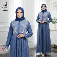 GAMIS OZIAS BRUKAT 09931 LD 105 & LD 120 I Gamis Wanita Syar'i Kondangan l Busana Muslimah l Busui Friendly Santai Panjang 2XL