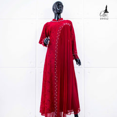 GAMIS OZIAS BROKAT INAYA FIORA 09942 Ld 80 95 105 120 140 I Gamis Dewasa Ibu Dan Anak I Gamis Wisuda Wanita I Gamis Kondangan Pesta I Gamis Bridesmaid I Pakaian Muslimah Jumbo 2XL 4XL