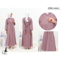 GAMIS OZIAS BROKAT KAGURA 09852 LD 105 dan LD 120 I Gamis Brisemade Muslimah I Dress Home Busui Friendly Nyaman Panjang