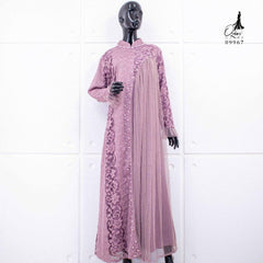 GAMIS INAYA JASMINE OZIAS 09967 LD 105 I Gamis Brokat Pesta Kondangan I Gamis Fashion Muslimah Fit Panjang Santai Nyaman Dress Mewah I Jumbo 5XL