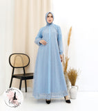 GAMIS OZIAS BROKAT GARDEN LACE 09830 LD 105 I Gamis Premium Simpel l Busana Muslimah Busui Friendly Nyaman Panjang Wanita Santai Mewah