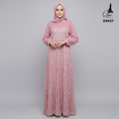 GAMIS OZIAS BROKAT 09537 LD 105 I Gamis Kondangan Wanita I Gamis Simpel Remaja
