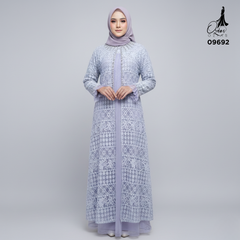 GAMIS OZIAS BROKAT JUMBO FIMELA 09692 LD 105 & LD 120 I Gamis Kondangan Jumbo I Fashion Muslimah Wanita Panjang 2XL