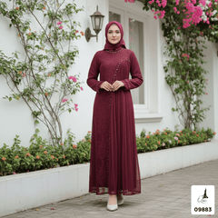 GAMIS OZIAS BROKAT INAYA HARUKA FIMELA 09883 Ld 80 95 105 120 140 I Gamis Dewasa Ibu Dan Anak I Gamis Wisuda Wanita I Gamis Kondangan Pesta I Gamis Bridesmaid I Pakaian Muslimah Cantik