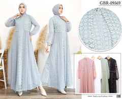 GAMIS OZIAS BROKAT 09569 LD 105 120 140 I Gamis Brokat Premium I Gamis Mewah