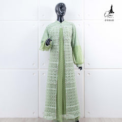 GAMIS OZIAS BROKAT ARABELLA 09868 LD 105 & LD 120 I Gamis Wanita cantik I Fashion Muslim Panjang Santai 2XL