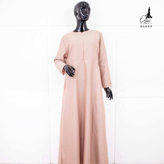 GAMIS OZIAS CREPE 06449 LD 105 I Gamis Kondangan Busui Polos I Gamis Casual Simpel