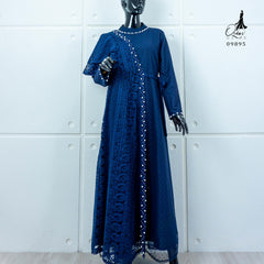 GAMIS OZIAS BROKAT KAGURA COMBI TILE 09895 JUMBO LD 120 & LD 140 I Gamis Pesta Kondangan I Gamis Muslimah Mutiara Nyaman 2XL 4XL