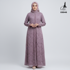 GAMIS OZIAS BROKAT 09946 LD 105 I Gamis Kondangan Fashion I Gamis Kondangan Busui Nyaman 2XL