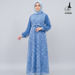 GAMIS OZIAS BROKAT PREMIUM 09968 LD 105 I Gamis Tangan Balon I Gamis Kondangan Muslim Nyaman