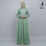 GAMIS OZIAS BROKAT ARABELLA 09874 LD 105 dan LD 120 I Gamis Pesta Simpel I Gamis Busui Friendly Muslim Wanita Nyaman Panjang