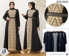 GAMIS OZIAS ABAYA STRETCH 09645 LD 120 I Gamis Fashion Muslimah I Gamis Lebaran Cantik Wanita