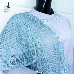 GAMIS OZIAS BROKAT KAGURA COMBI TILE 09895 JUMBO LD 120 & LD 140 I Gamis Pesta Kondangan I Gamis Muslimah Mutiara Nyaman 2XL 4XL