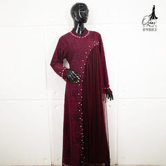 GAMIS OZIAS BROKAT INAYA HARUKA FIMELA 09883 Ld 80 95 105 120 140 I Gamis Dewasa Ibu Dan Anak I Gamis Wisuda Wanita I Gamis Kondangan Pesta I Gamis Bridesmaid I Pakaian Muslimah Cantik