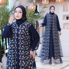 GAMIS OZIAS TILE NAMIRA 07150 120 140 150 I Gamis Kondangan Wanita I Gamis Pesta Muslimah