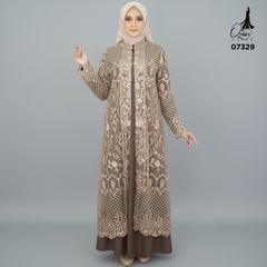 GAMIS OZIAS TILE 07329 LD 105 I Gamis Kondangan Cantik I Gamis Lebaran Casual
