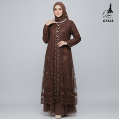 GAMIS OZIAS TILE 07323 LD 105 I Gamis Lebaran Casual I Gamis Kondangan Cantik