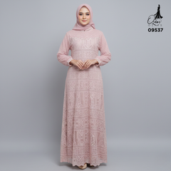 GAMIS OZIAS BROKAT 09537 LD 105 I Gamis Kondangan Wanita I Gamis Simpel Remaja